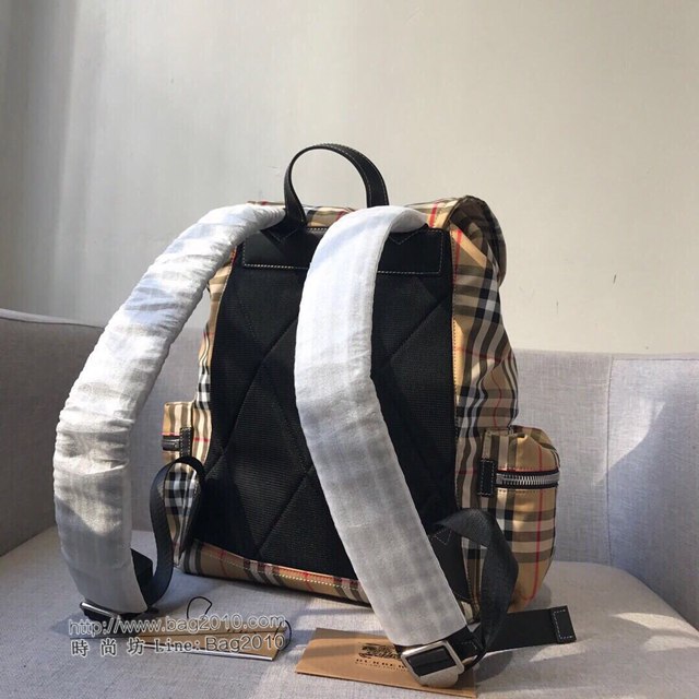 Burberry專櫃新款雙肩包 巴寶莉Vintage格紋棉質大格子雙肩後背包  db1095